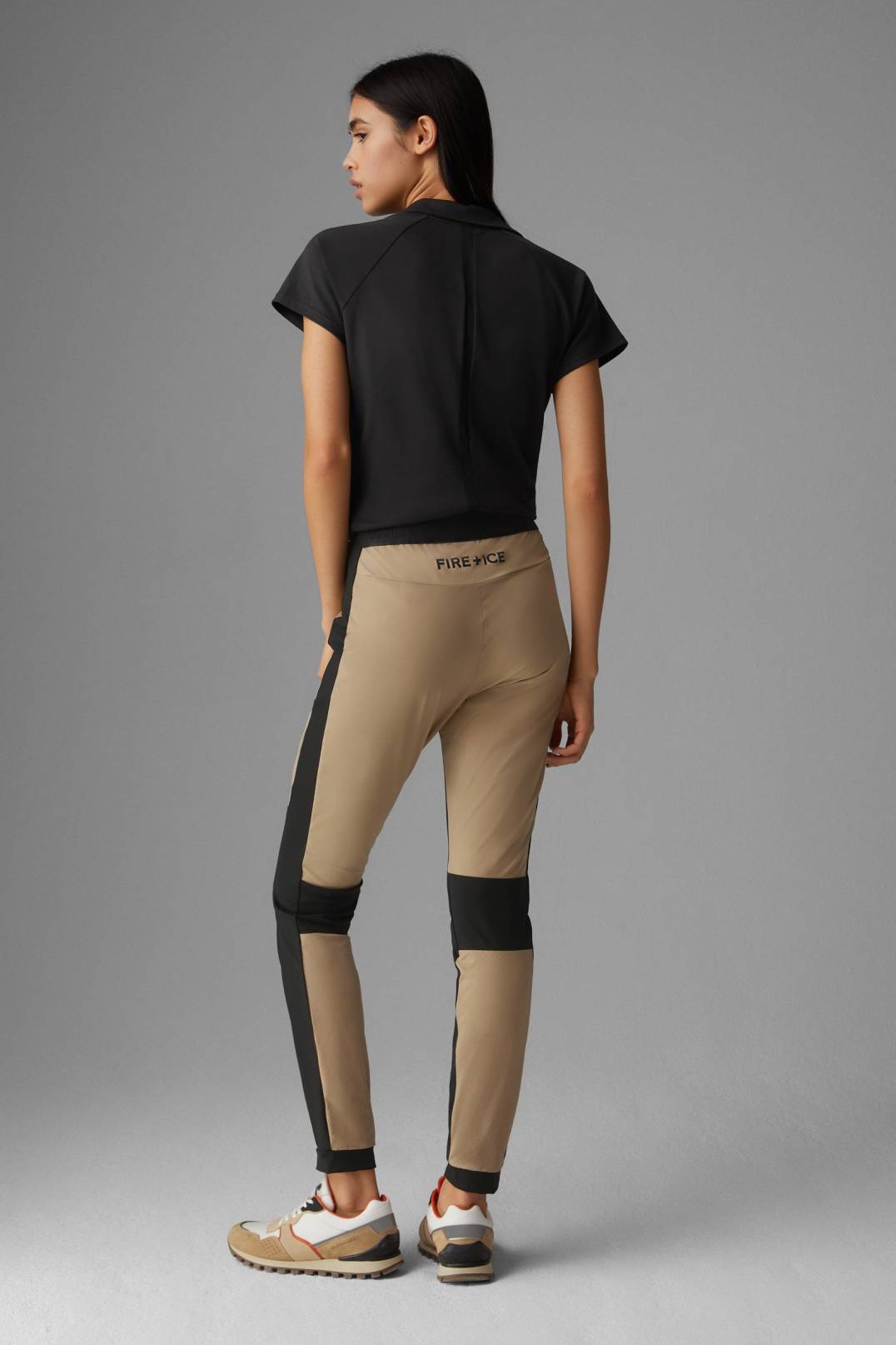 TONJA PERFORMANCE PANTS IN BEIGE/BLACK - 3