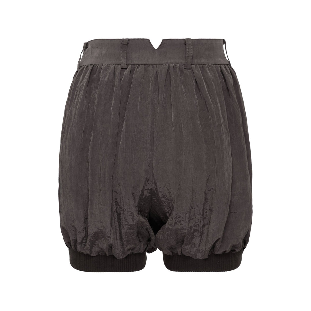 【OPEN YY】CRINKLED GATHER SHORTS CHARCOAL OPEN YY Crinkled Gather Shorts | REVERSIBLE