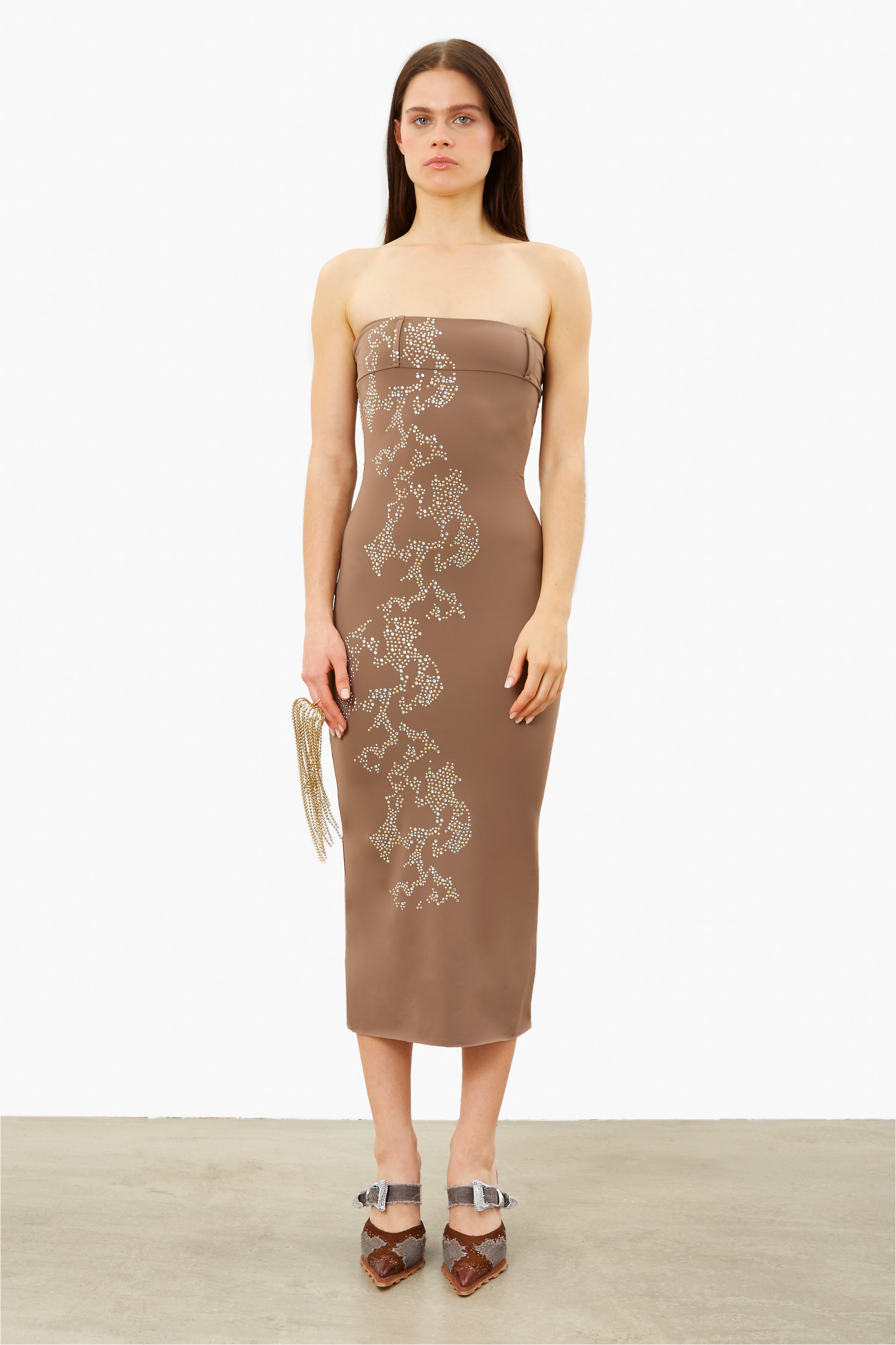 ZAHARA DRESS TOBACCO - 2
