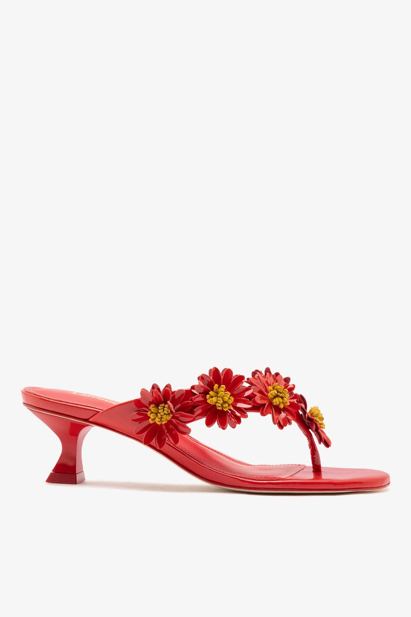 Fiore Thong Sandal Scarlet Patent Leather 1