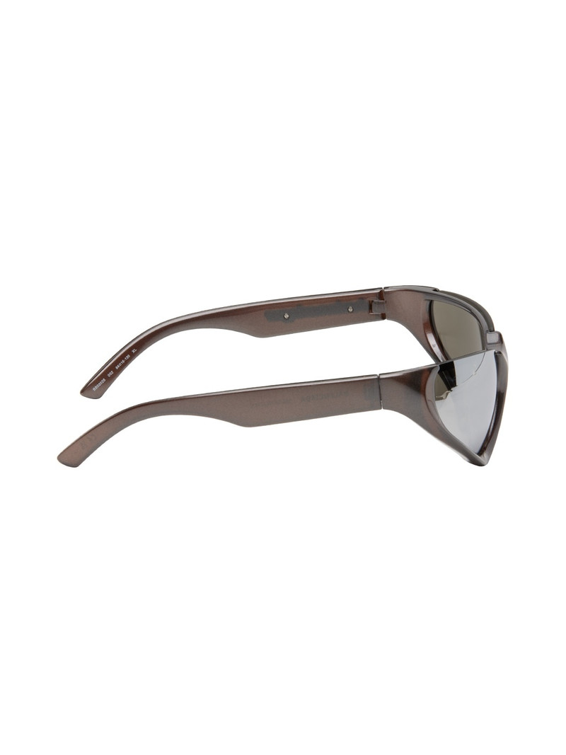 BALENCIAGA Silver Wraparound Sunglasses outlook