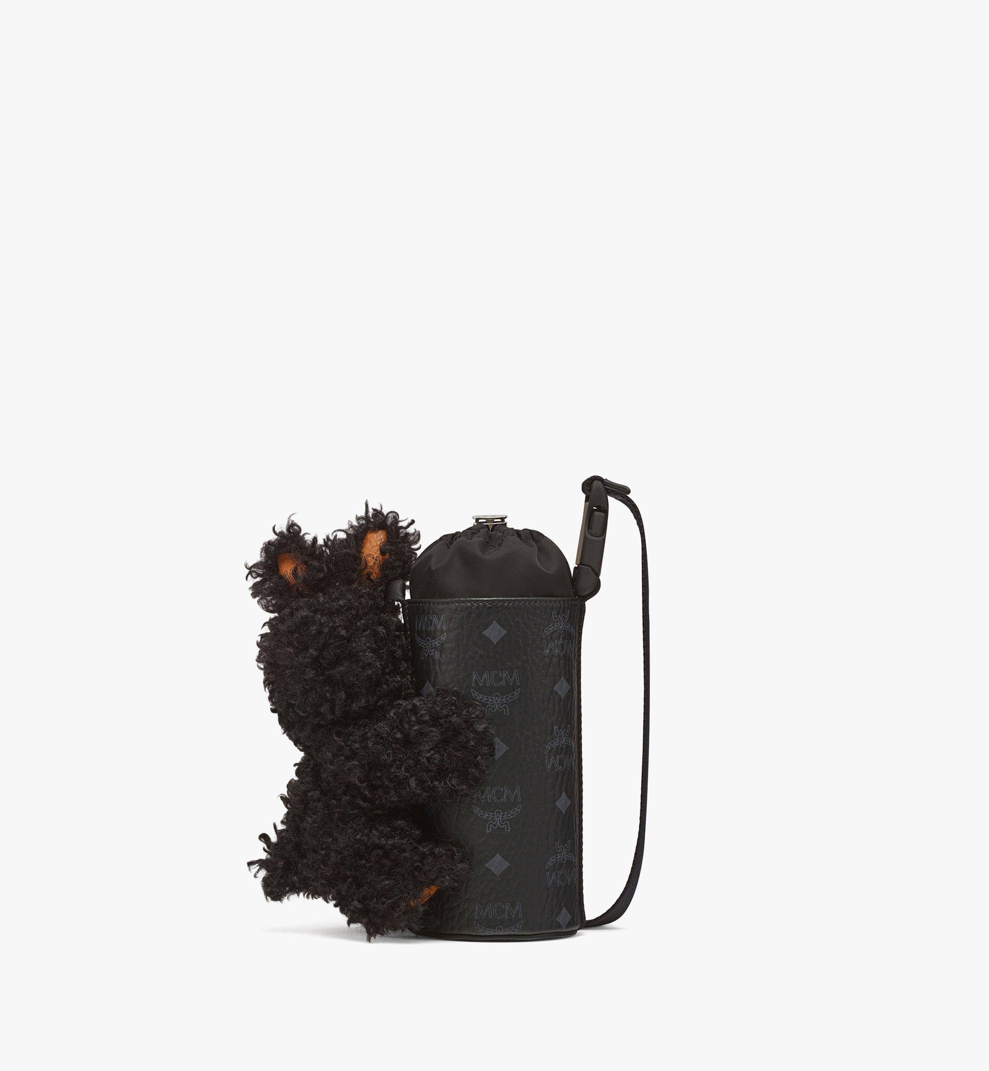 MCM Park Rabbit Bottle Holder in Faux Fur Visetos - 1