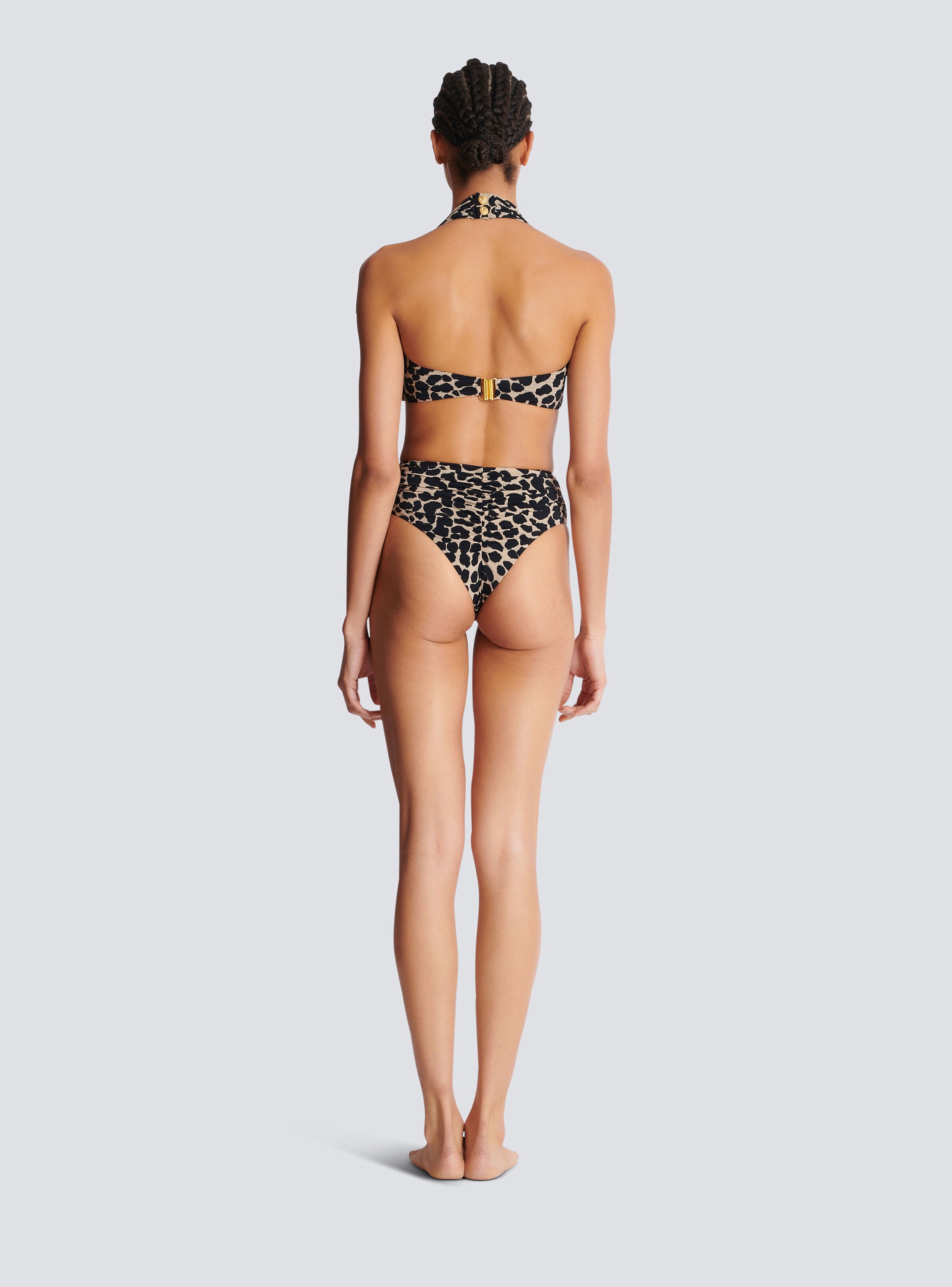 Two-piece leopard pattern swimsuit - 4