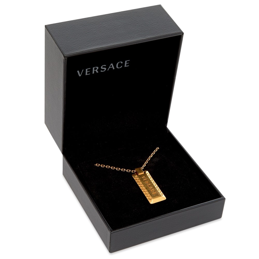 Versace Logo Pendant and Necklace - 4