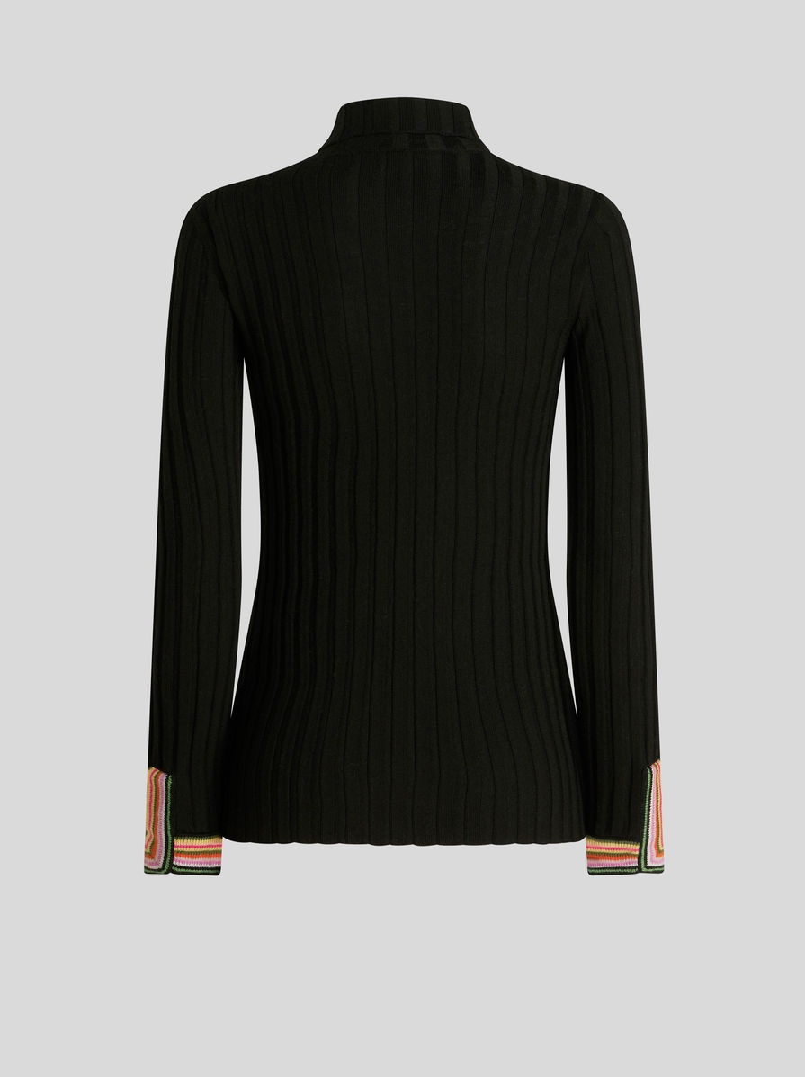 POLO NECK WOOL JUMPER - 5