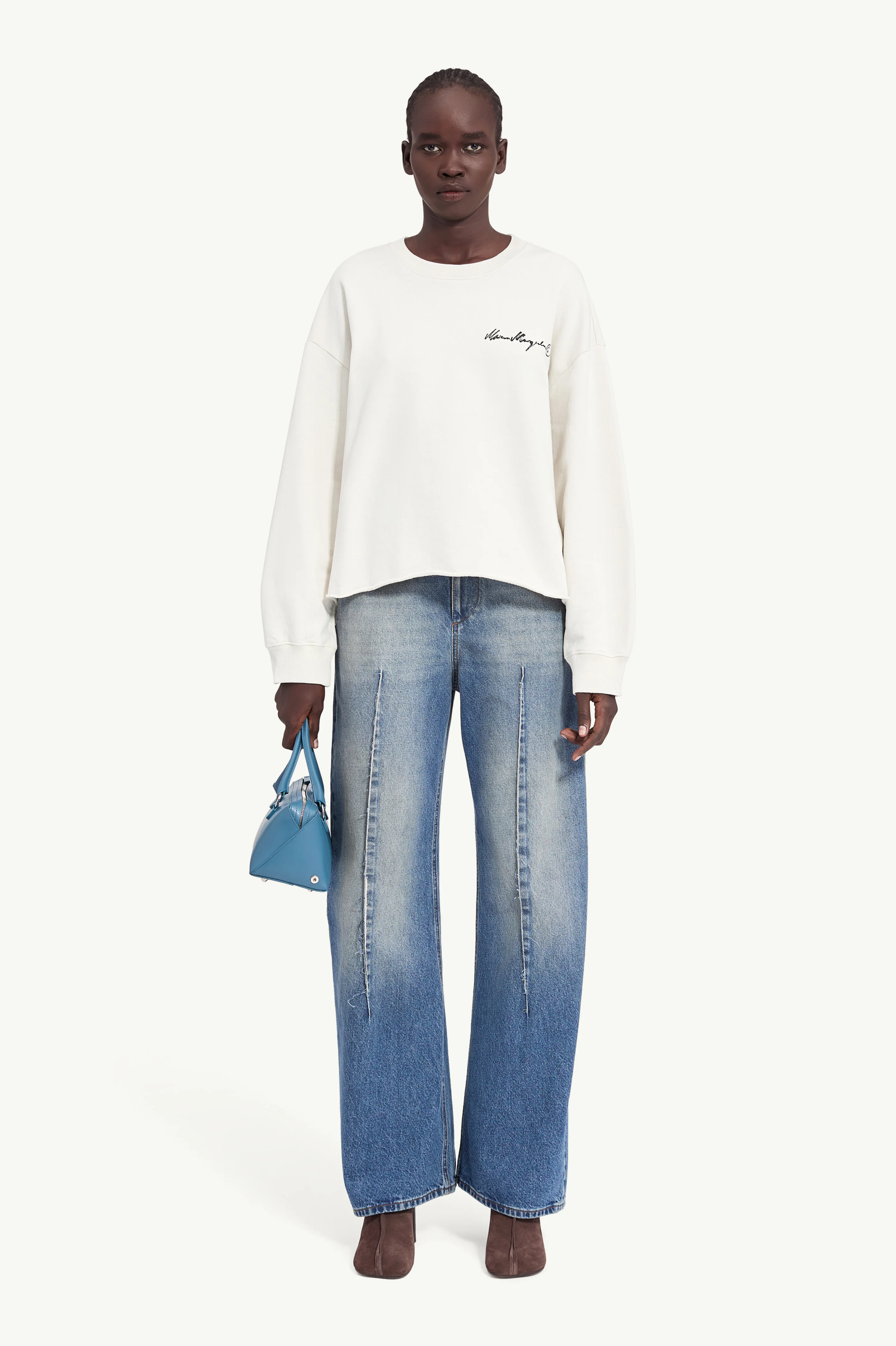 Handwritten-print sweatshirt - 1