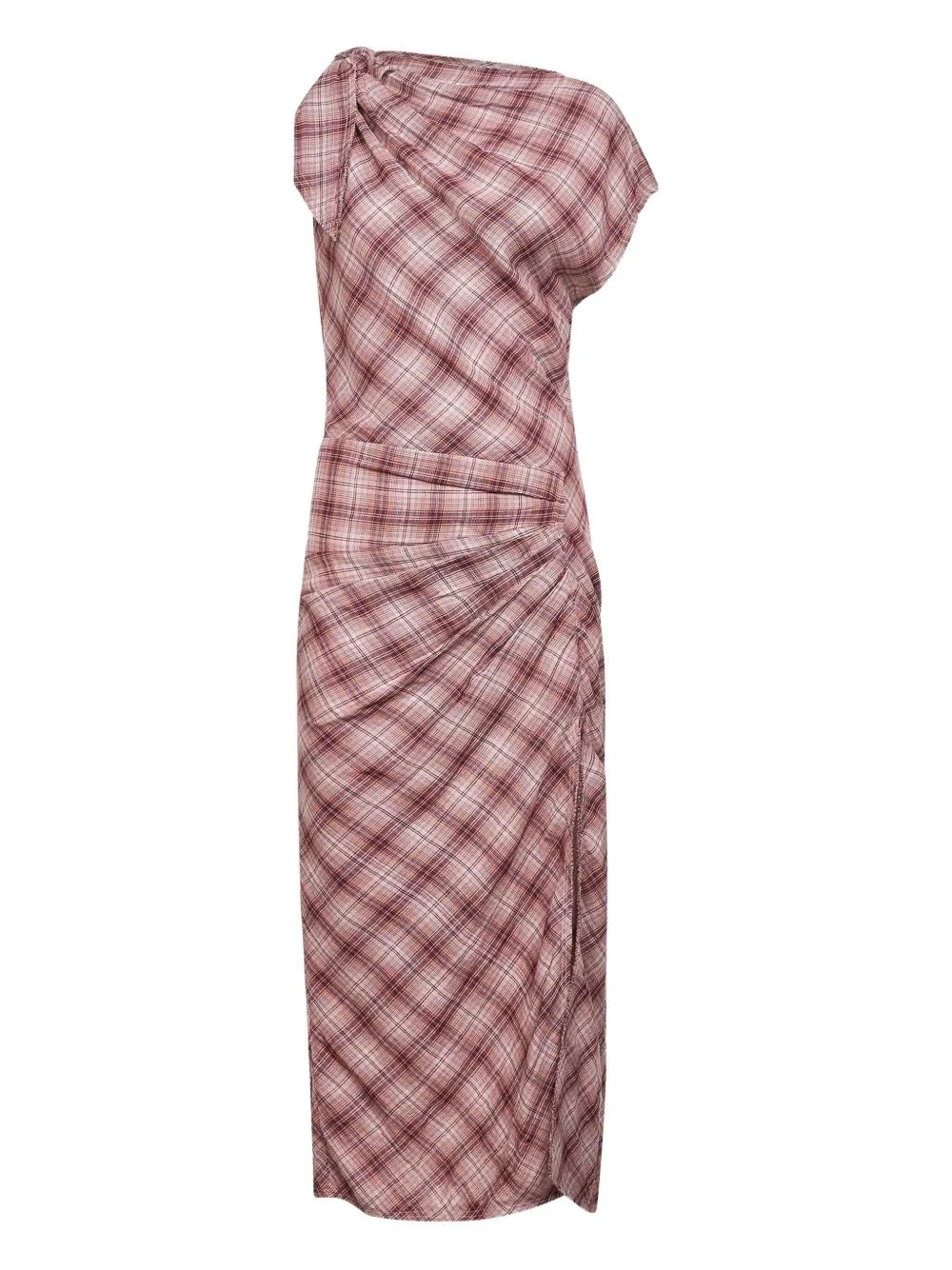 asymmetric tied maxi dress - 1