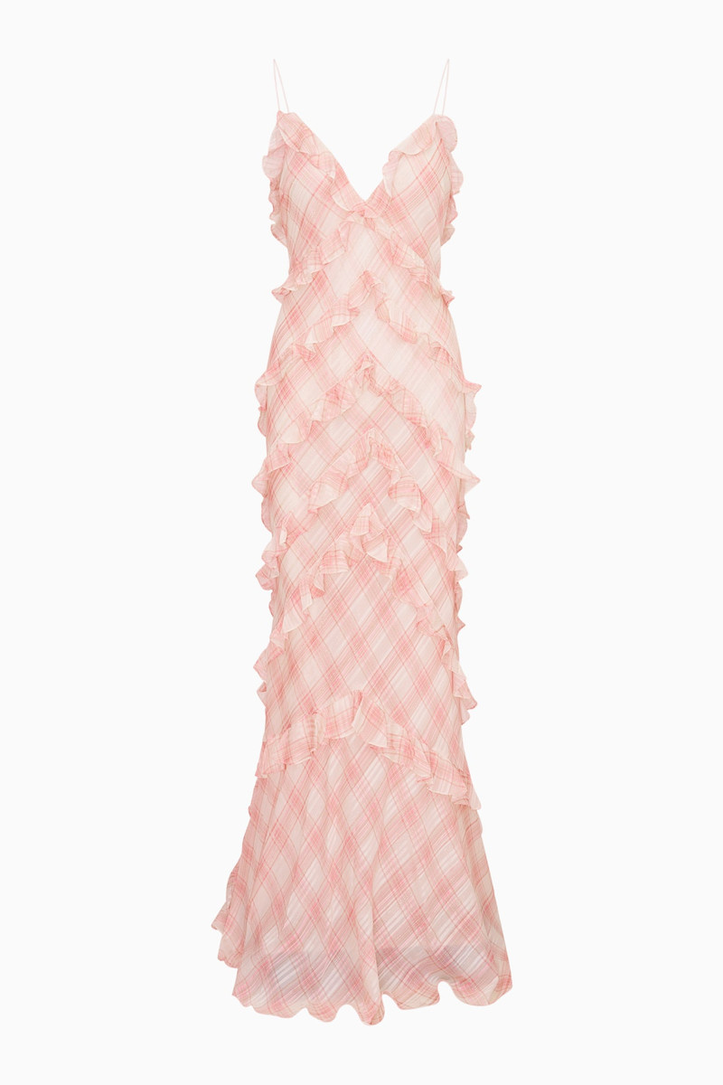 Ellietta Tartan Ruffle Maxi Dress 1