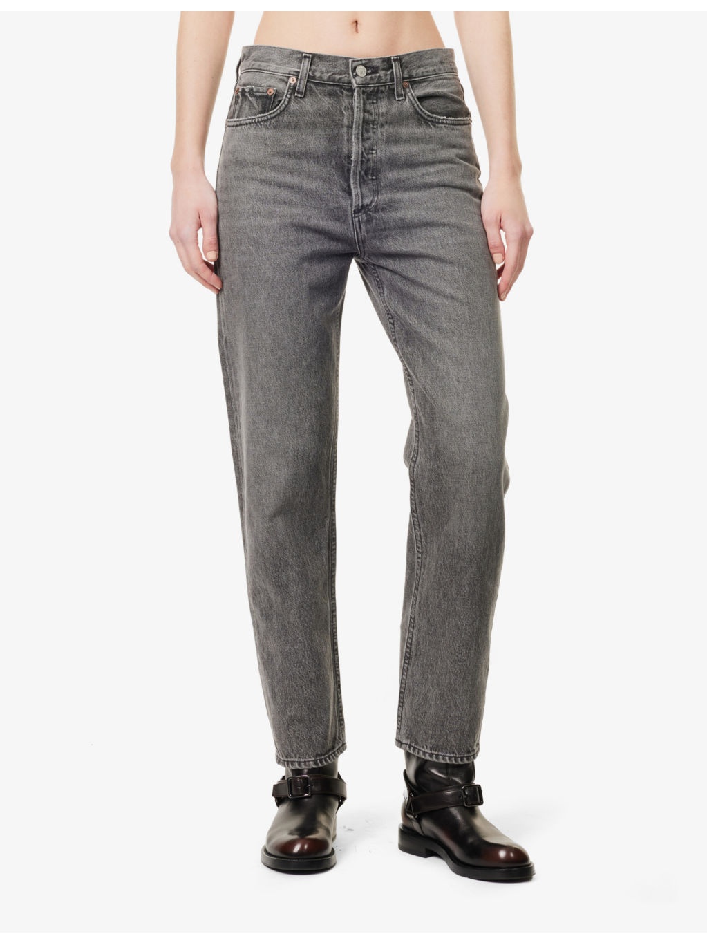 90's Pinch Five-Pockets Straight-Leg High-Rise Denim Jeans - 3