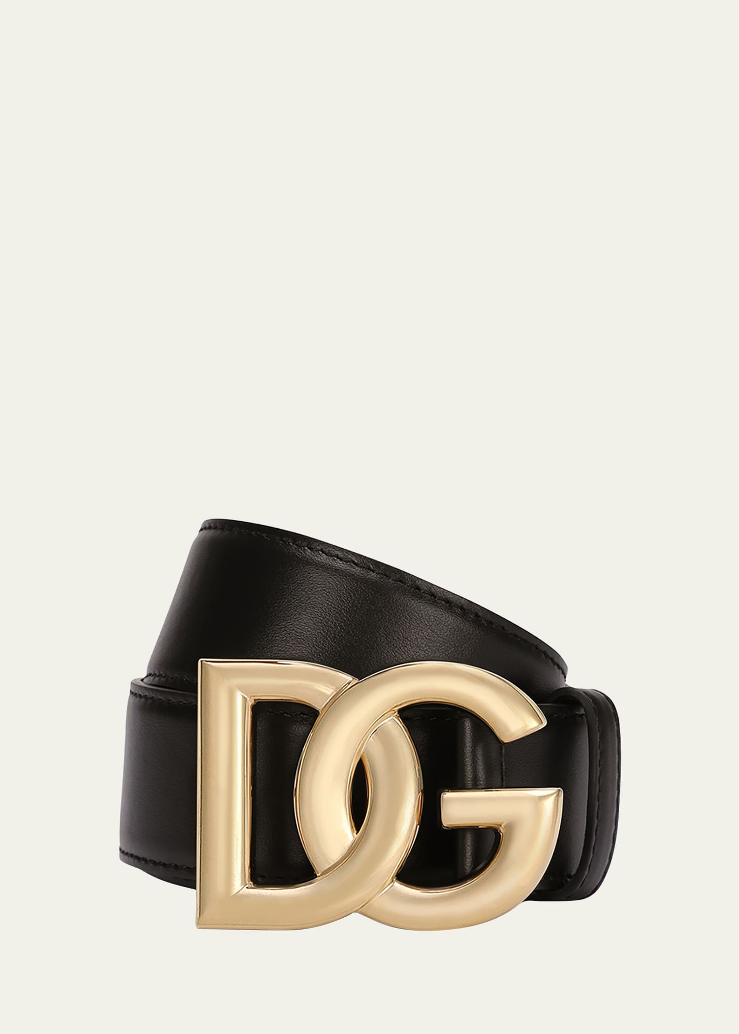 DG Logo Buckle Leather Belt - 1