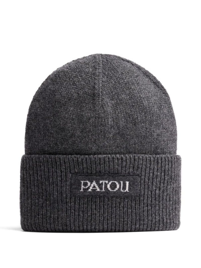 logo-patch beanie hat 1