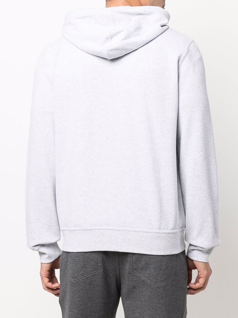 zipped-up cotton hoodie - 4