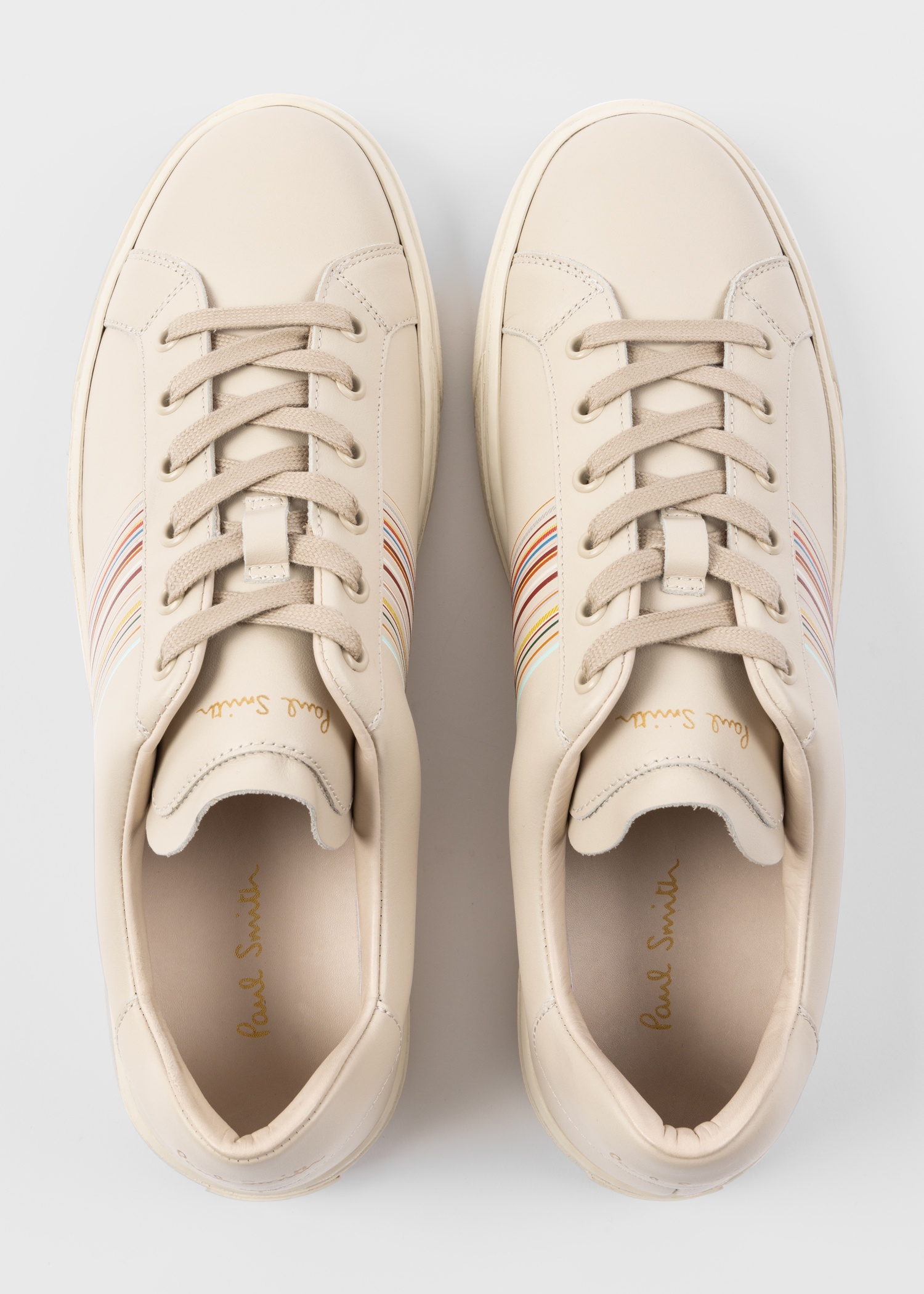 Ecru Leather 'Hansen' Trainers - 3