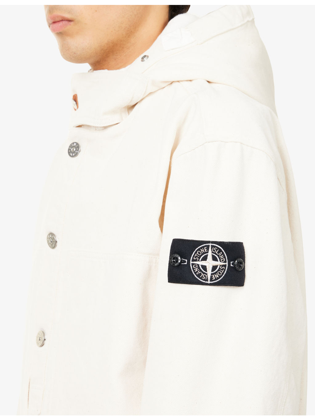 Special Projects Raw Beauty Logo-Patch Denim Parker Jacket - 5