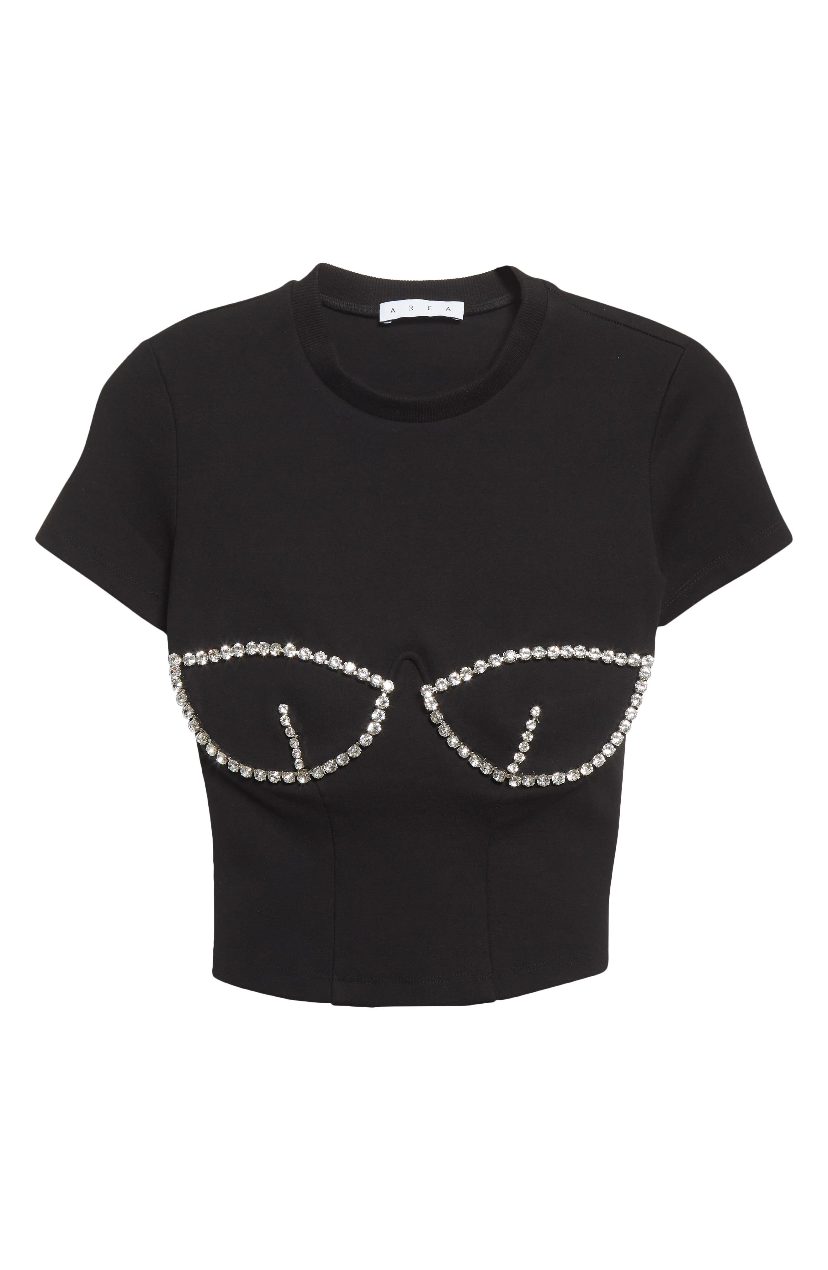 Crystal Bustier Cup T-Shirt - 5