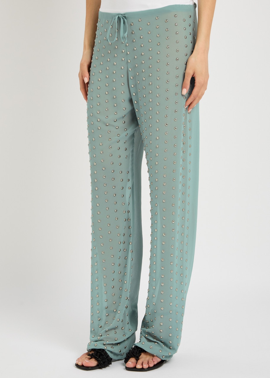 Dries Van Noten Pachas Stud-embellished Straight-leg Trousers - 2