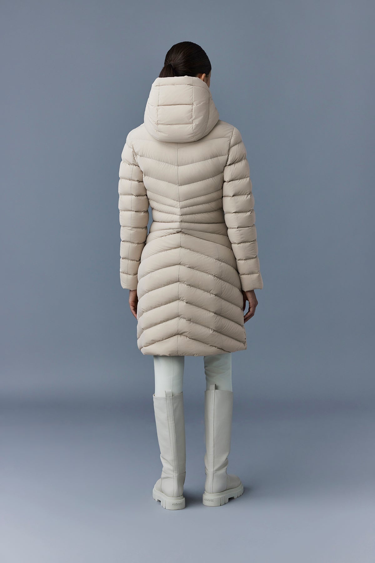 CAMEA-STR Stretch light down jacket with removable hood - 5