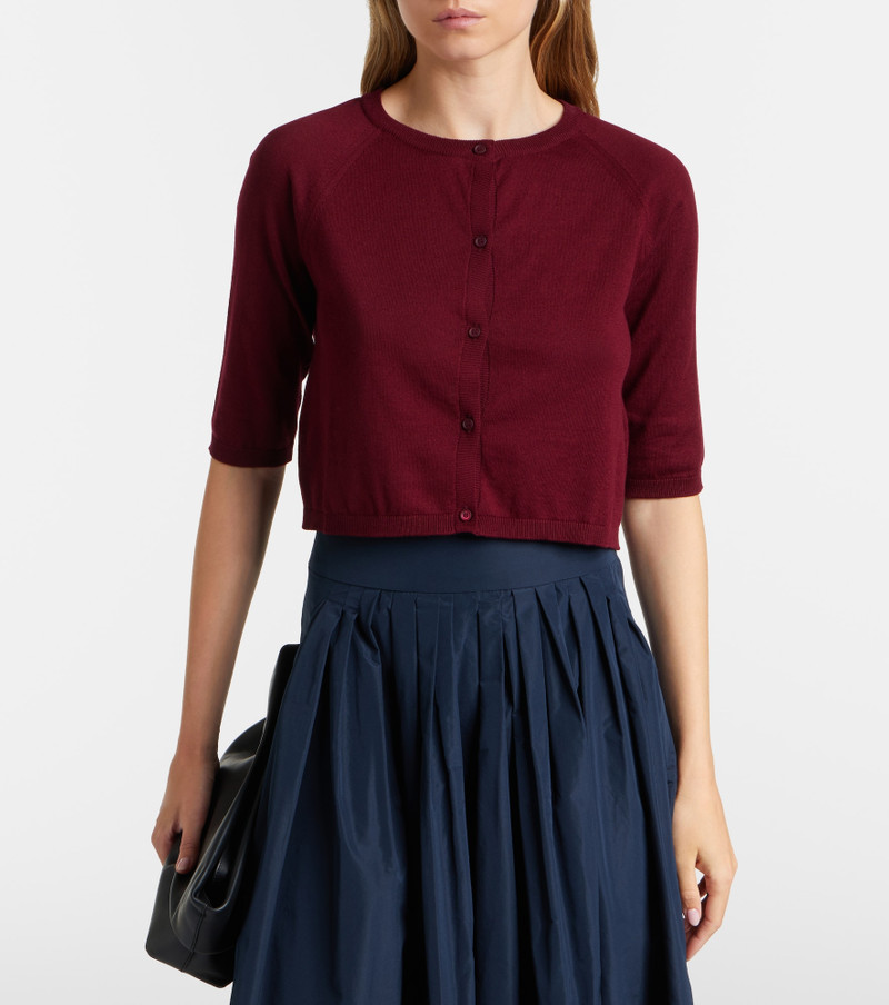 'S Max Mara Cropped cotton, silk, and cashmere cardigan outlook