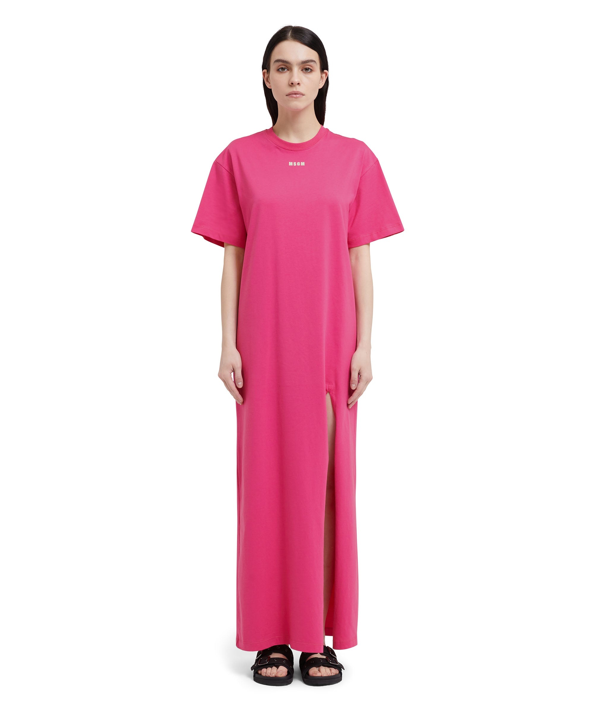 Long T-Shirt dress with logo - 2