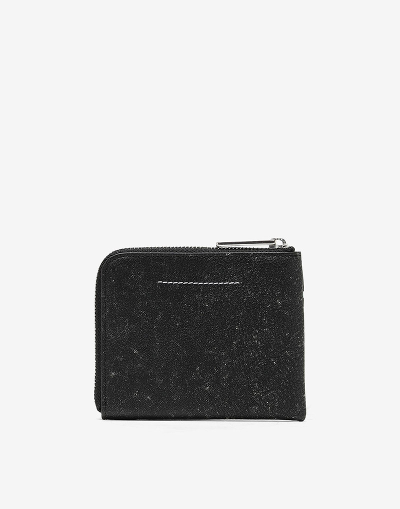 MM6 Maison Margiela Logo zip-around small wallet outlook
