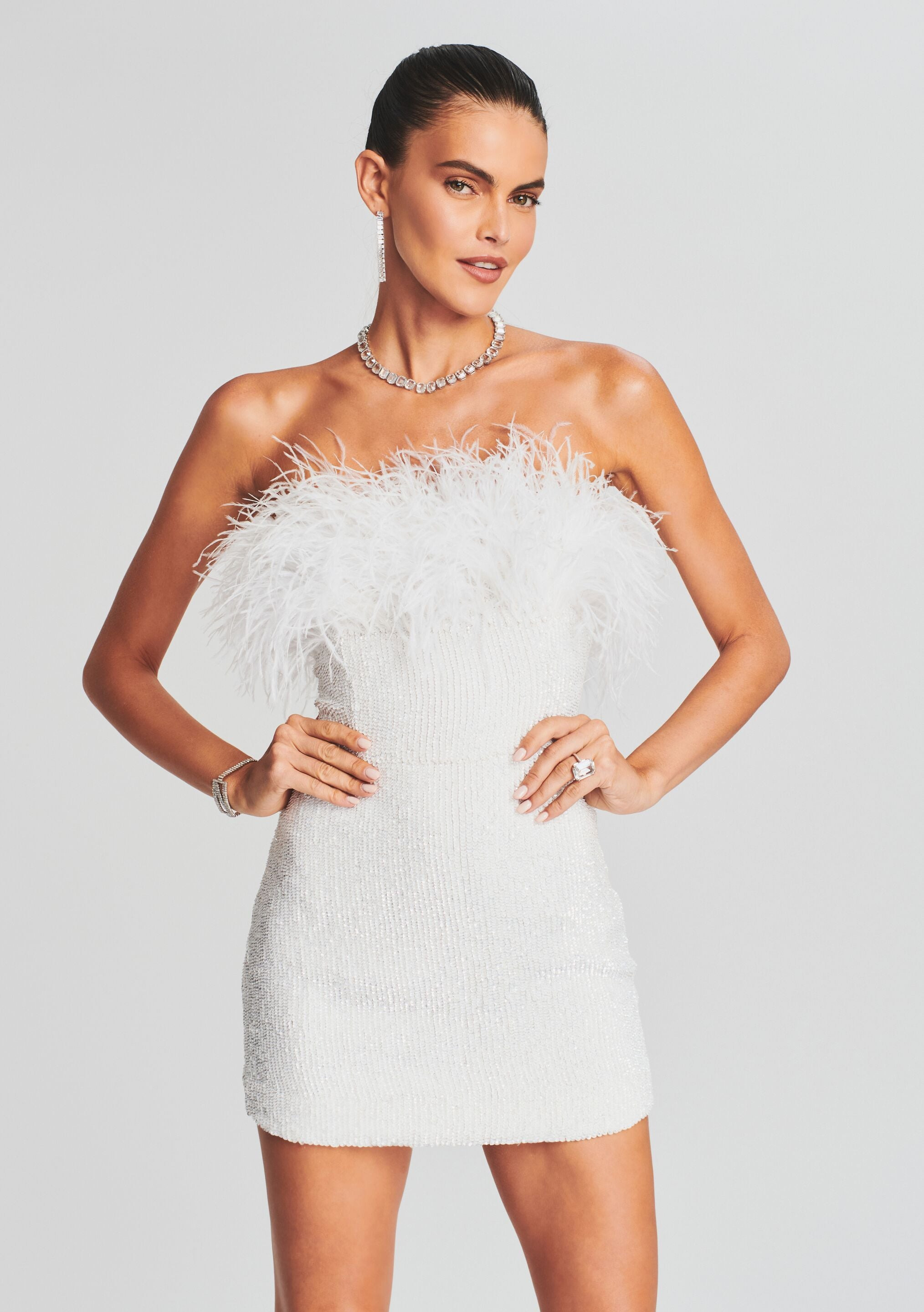 TORIN SEQUIN FEATHER DRESS - 5