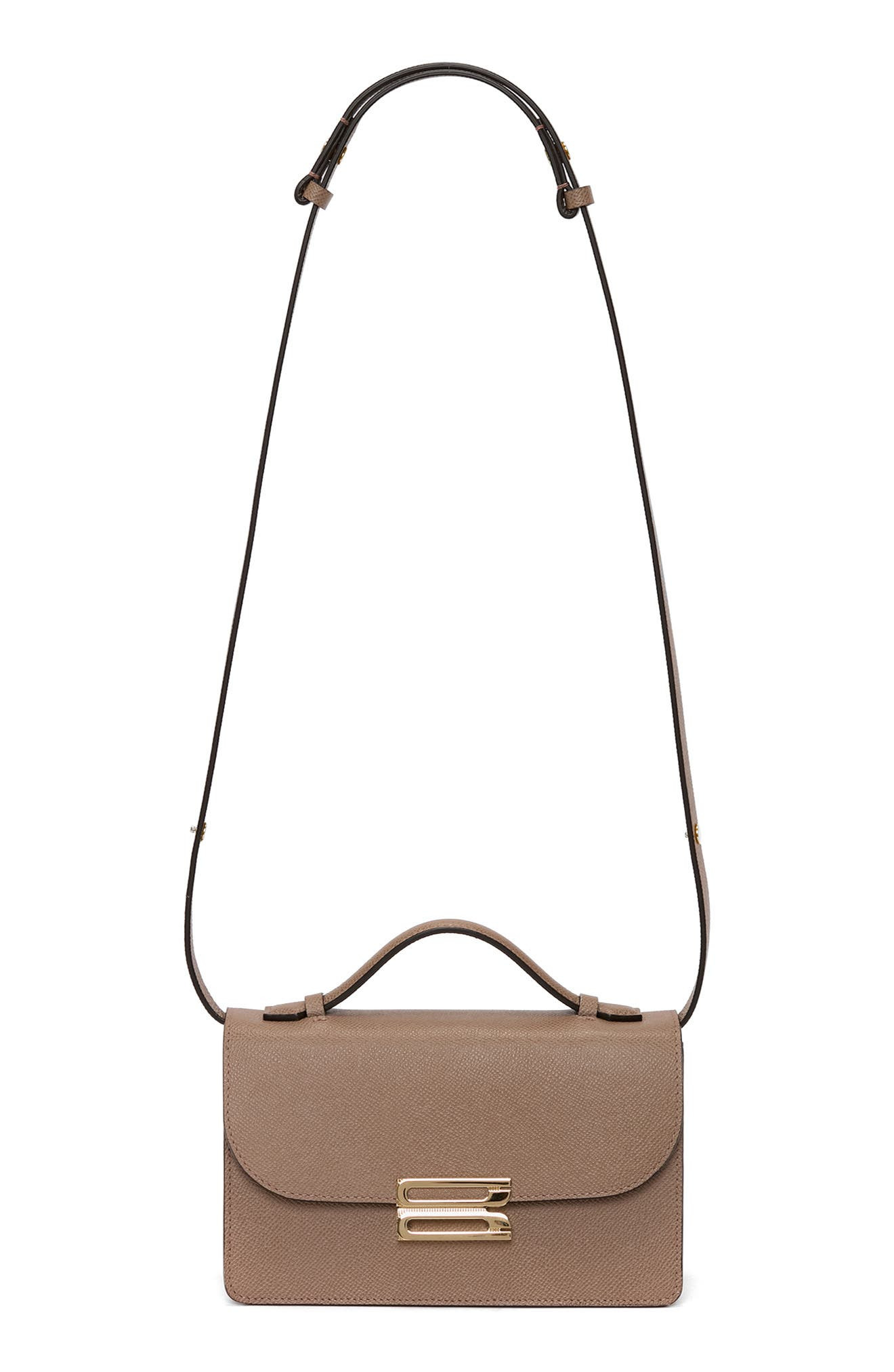 Victoria Beckham The Mini Dorian Grained Leather Shoulder Bag in Dove Grey at Nordstrom - 2