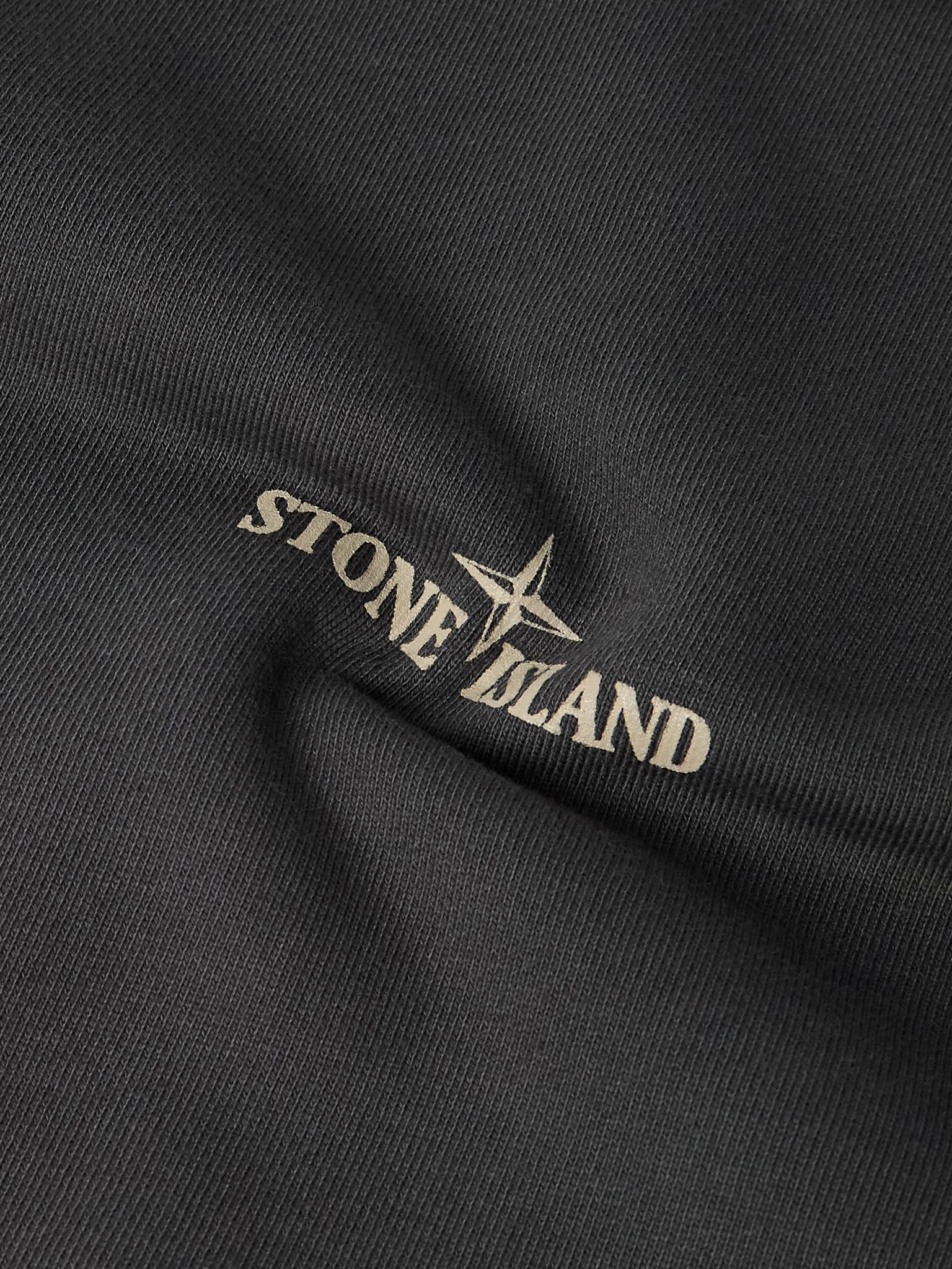 Logo-Print Cotton-Jersey Sweatshirt Gray - 4