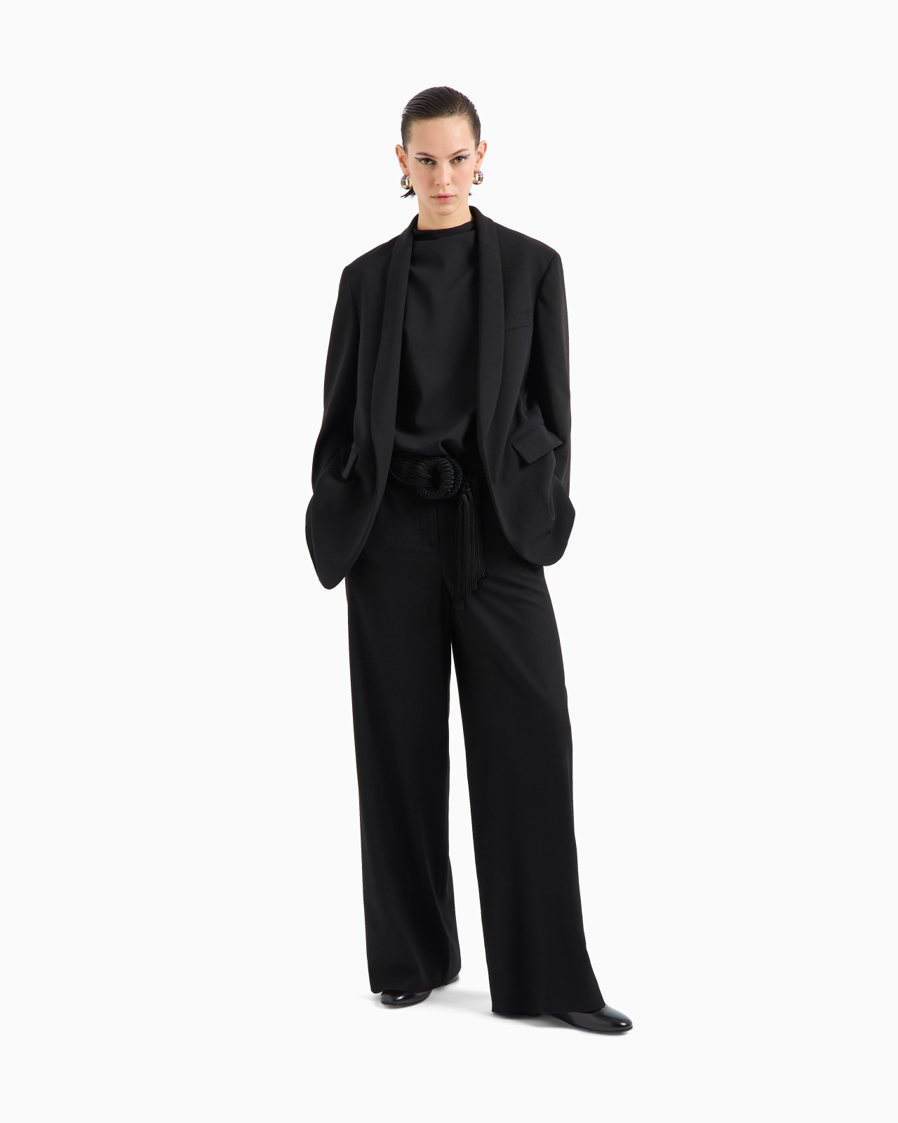 STRETCH BARATHEA-WOOL BLOUSE - 2
