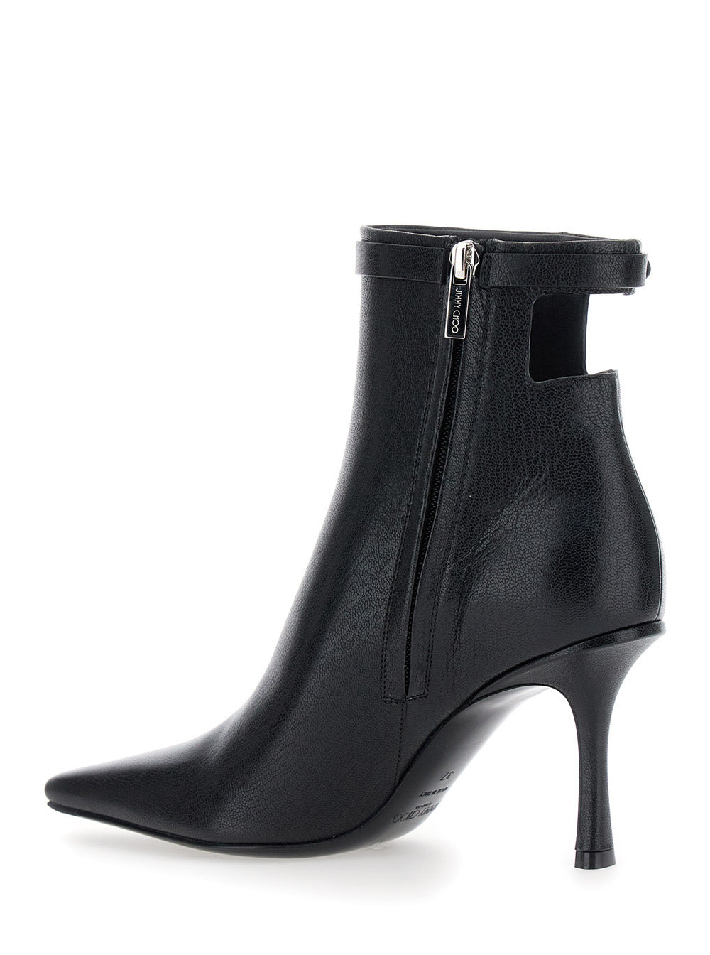Jimmy Choo Women 'Camie' Black Ankle Boots With Knot Detail In Leather Woman - 3