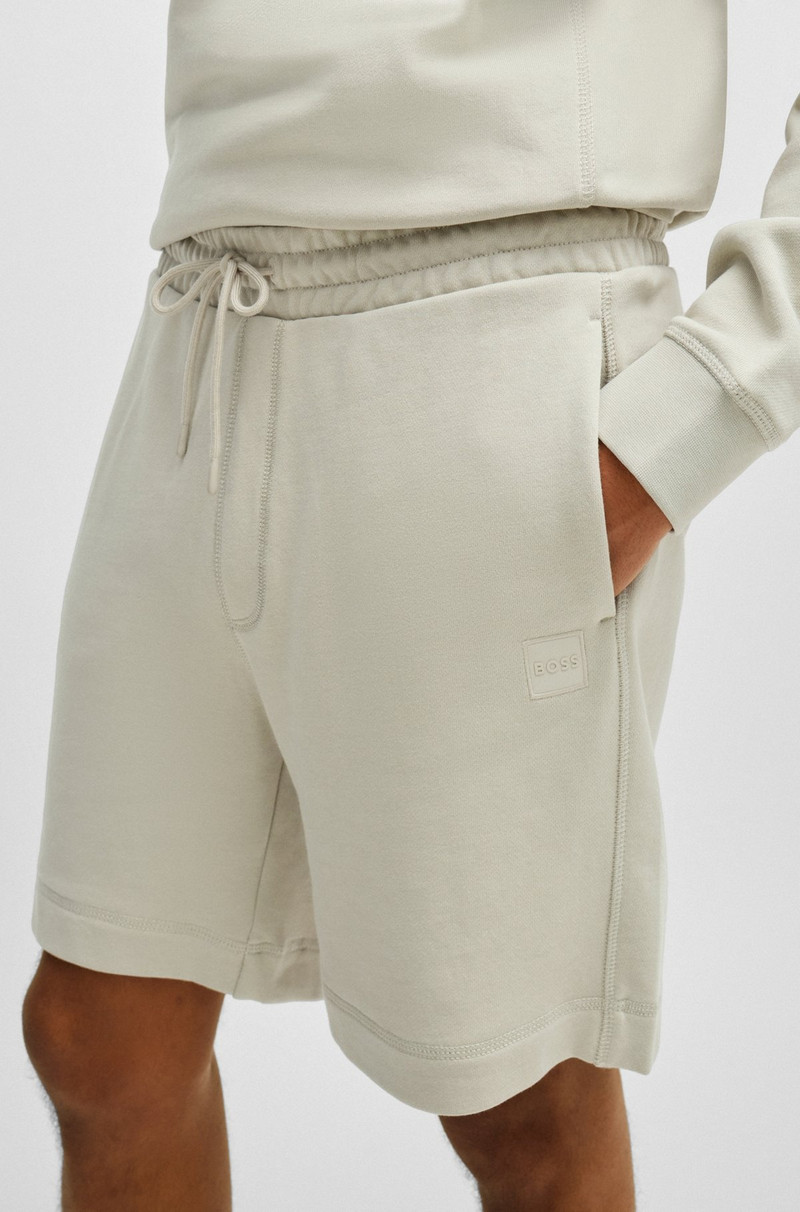COTTON-TERRY REGULAR-FIT SHORTS WITH LOGO BADGE 3