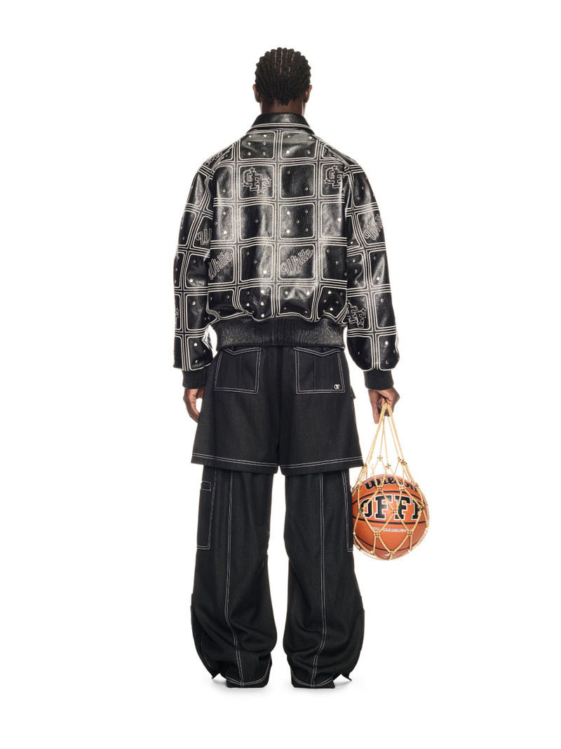 Black Stitch Twill Samurai Cargo Pants 4