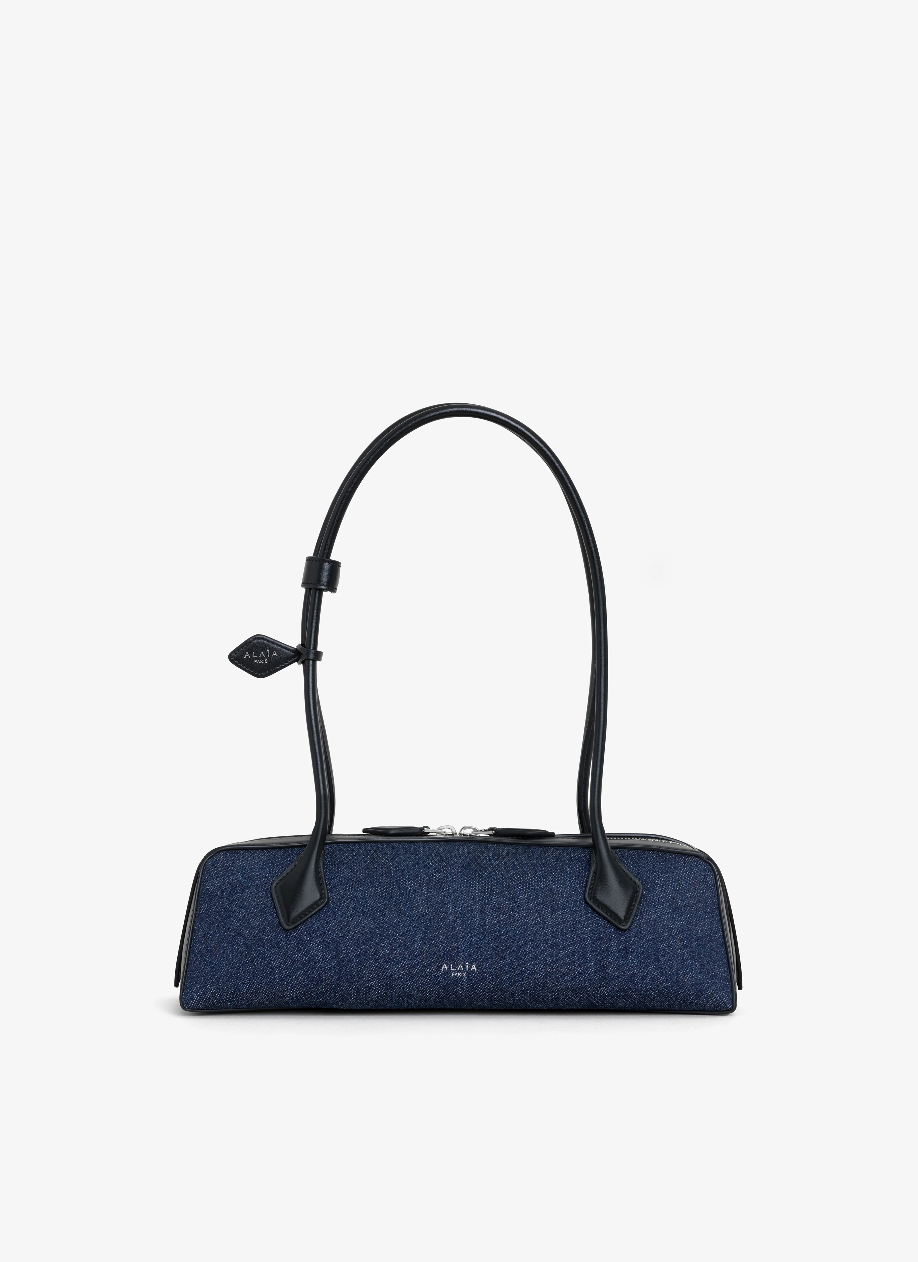 LE TECKEL MEDIUM BAG IN DENIM AND LEATHER - 1