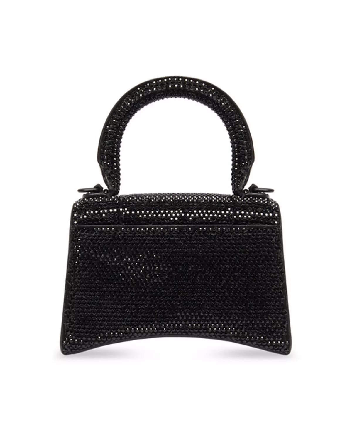 Hourglass Mini Handbag with Chain and Rhinestones - 2