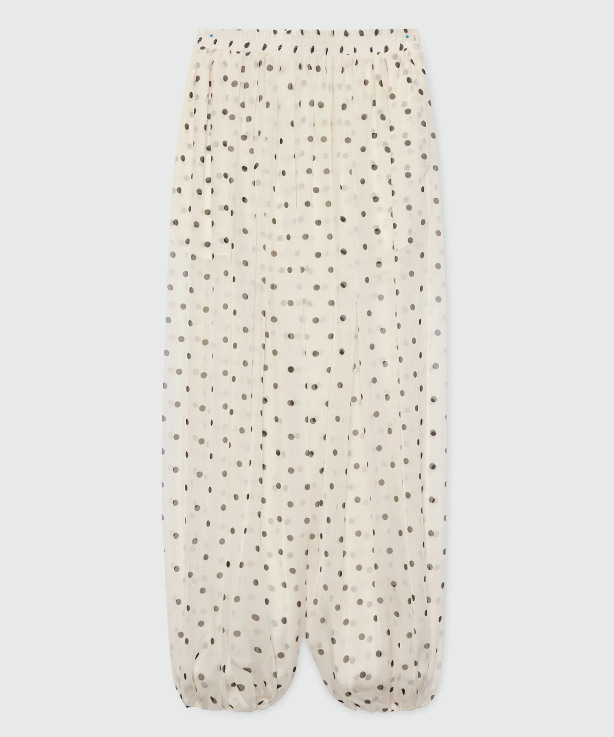 Polka dot chiffon balloon trousers. - 1