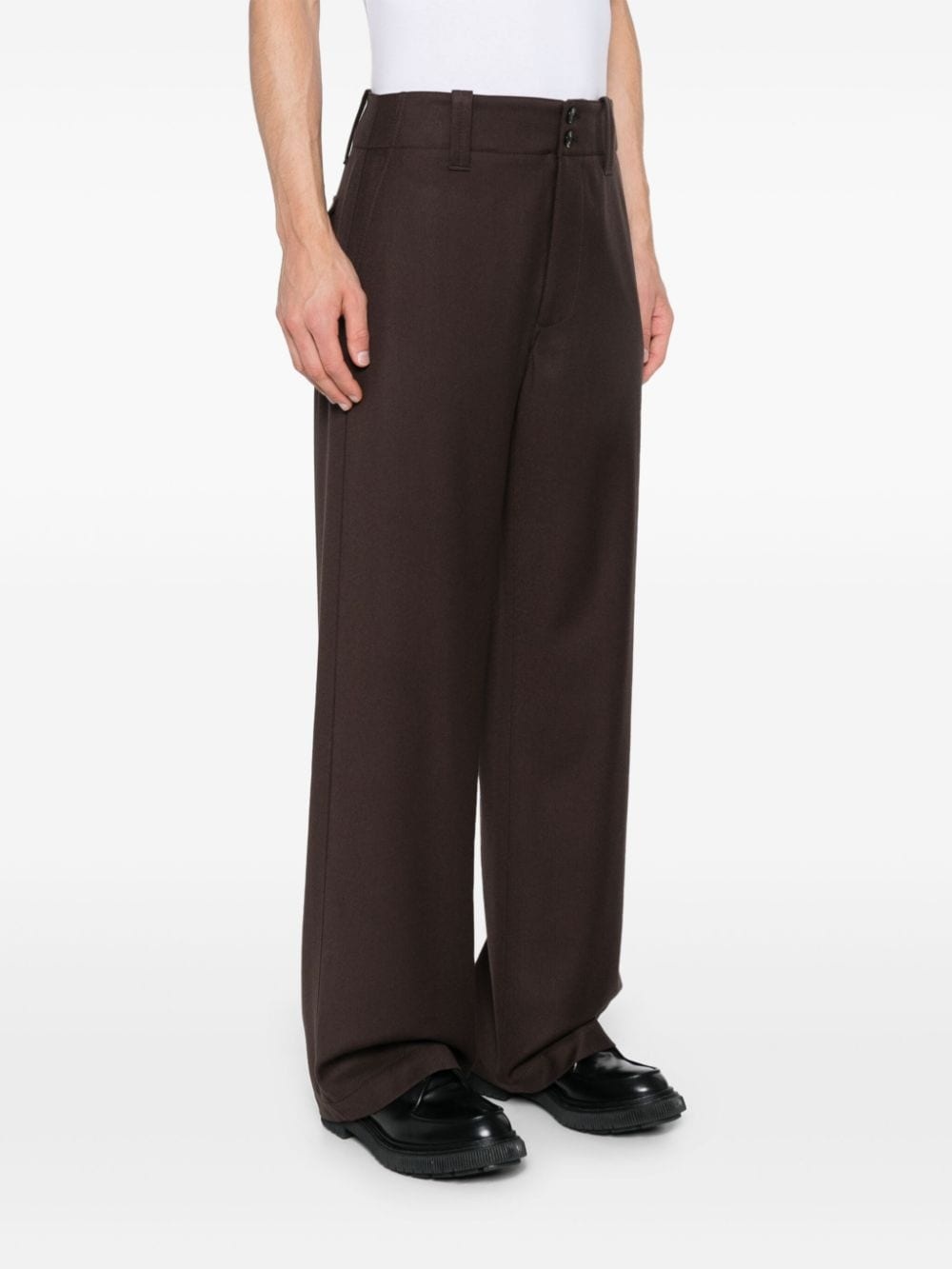 wool cloth trousers - 3