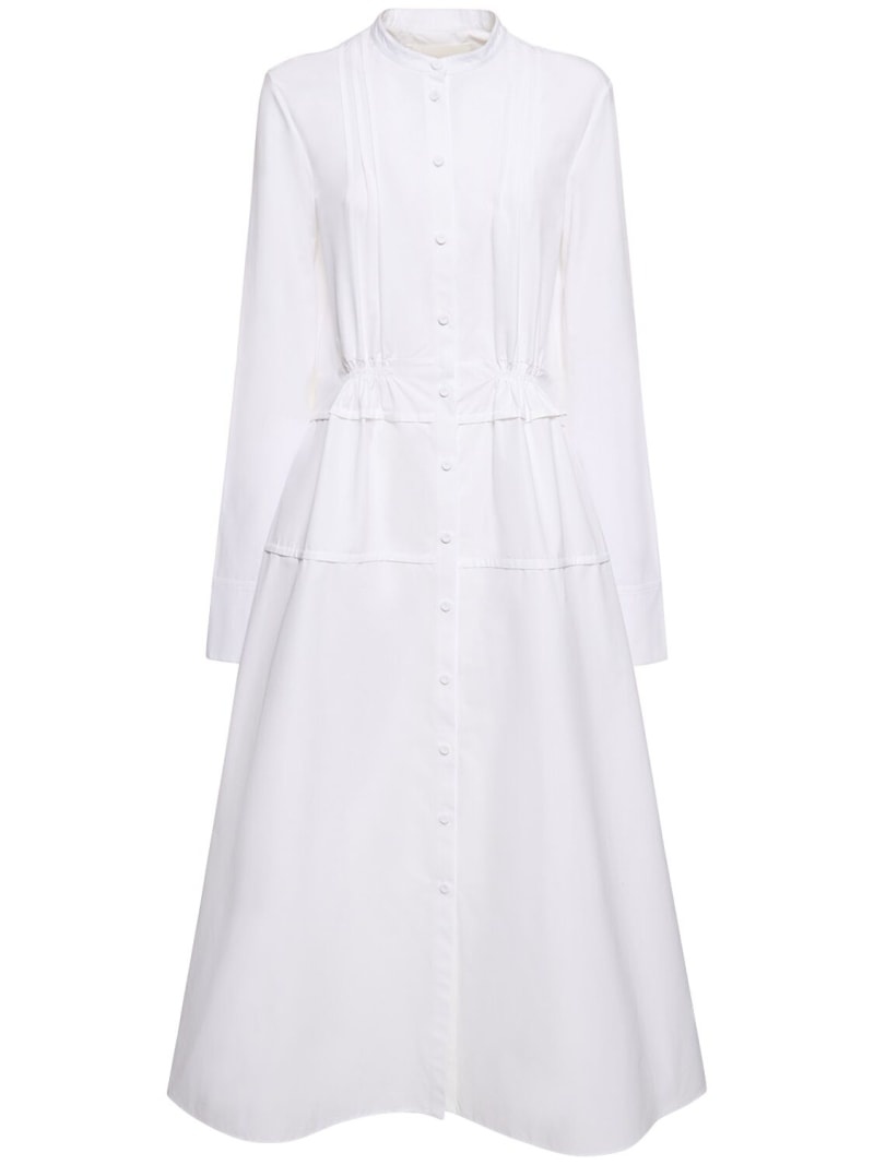 Heavy cotton poplin midi shirt dress - 1