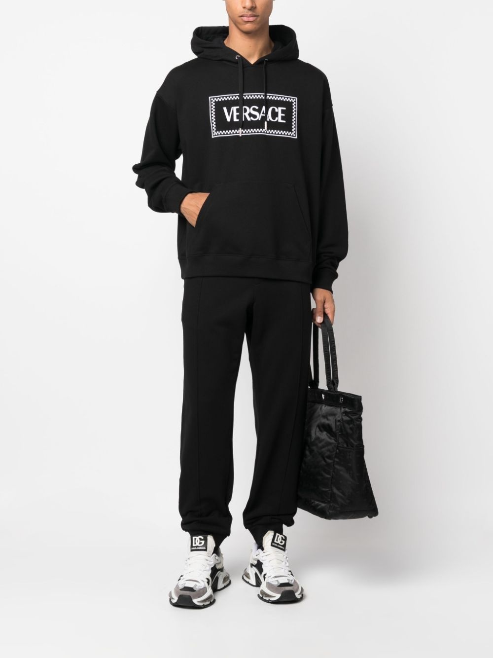 embroidered-90s Vintage logo hoodie - 2
