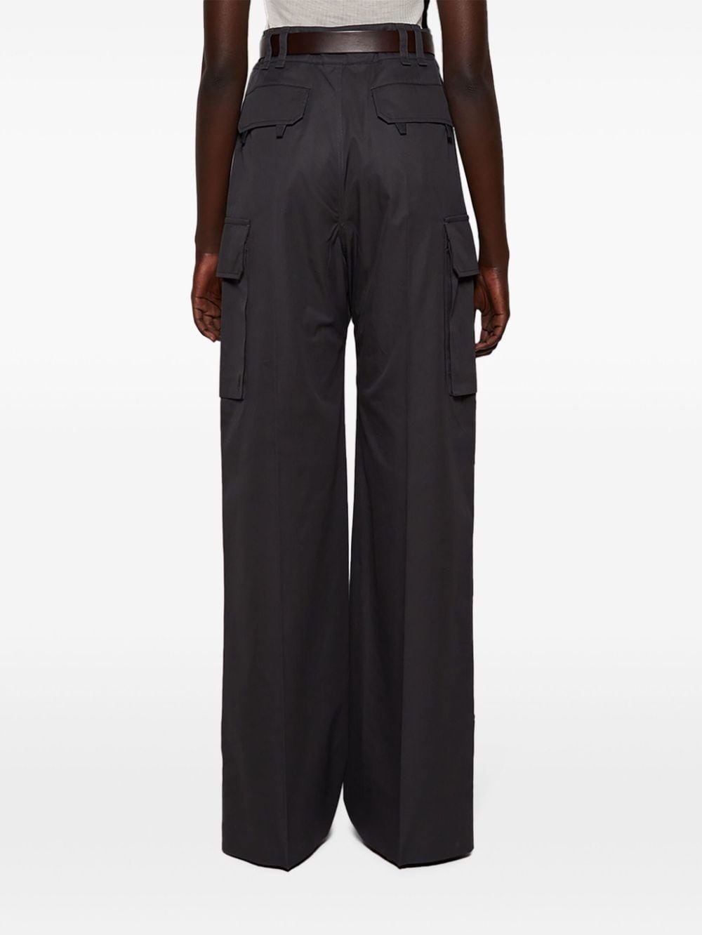 organic-cotton wide-leg trousers - 5