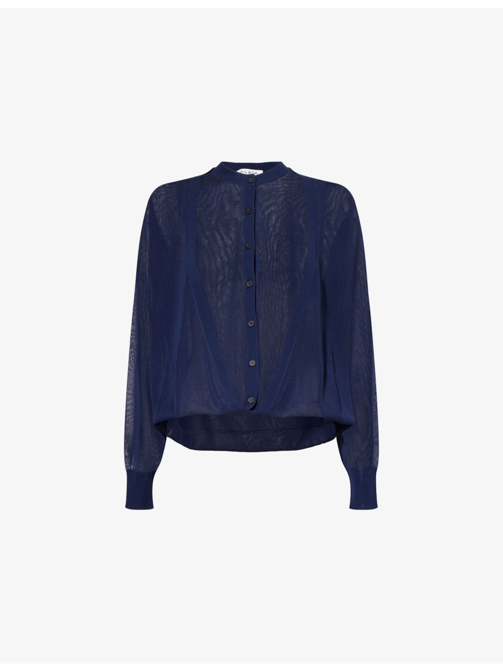 Folded Sheer Knitted Cardigan - 1