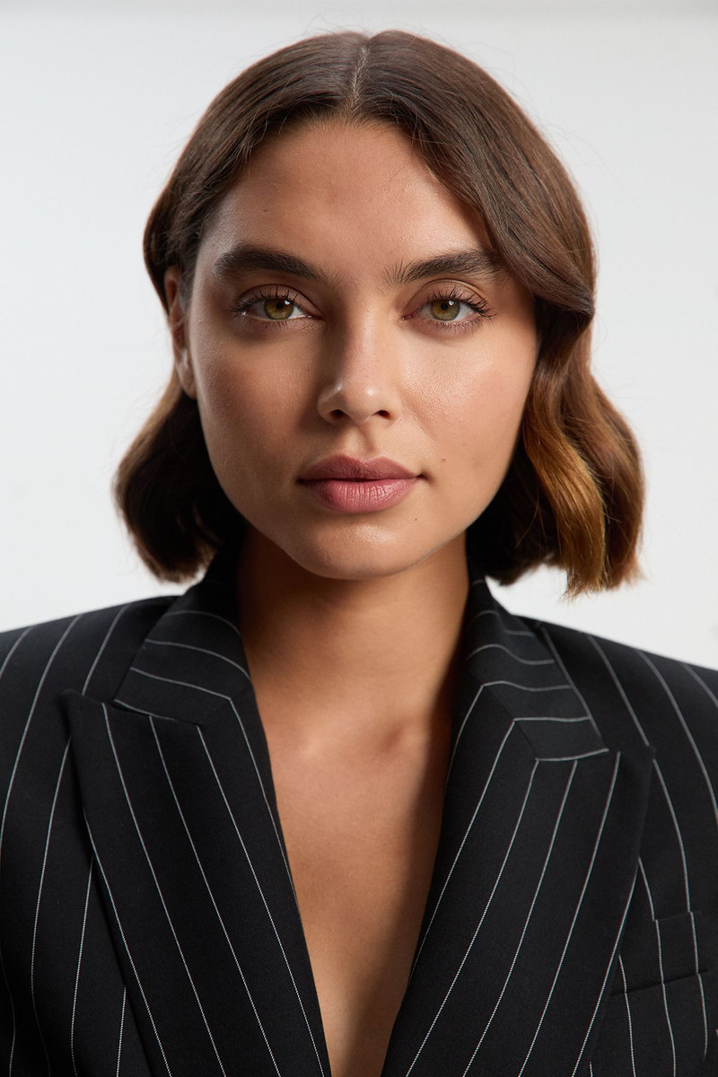 Pinstripe Double Breasted Tailored Blazer 3