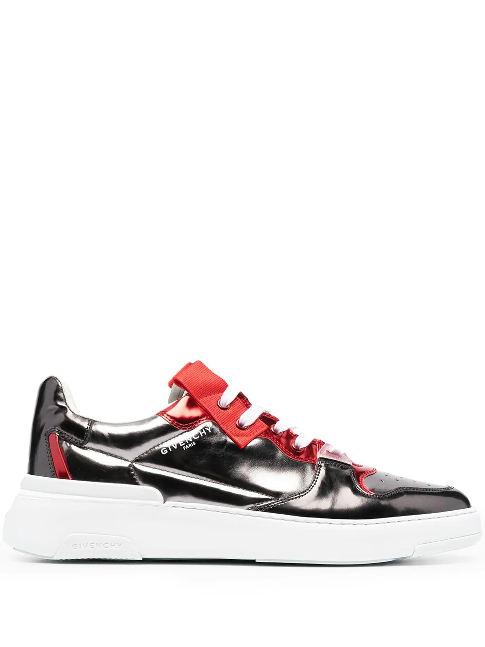 Wing panelled low-top sneakers - 1