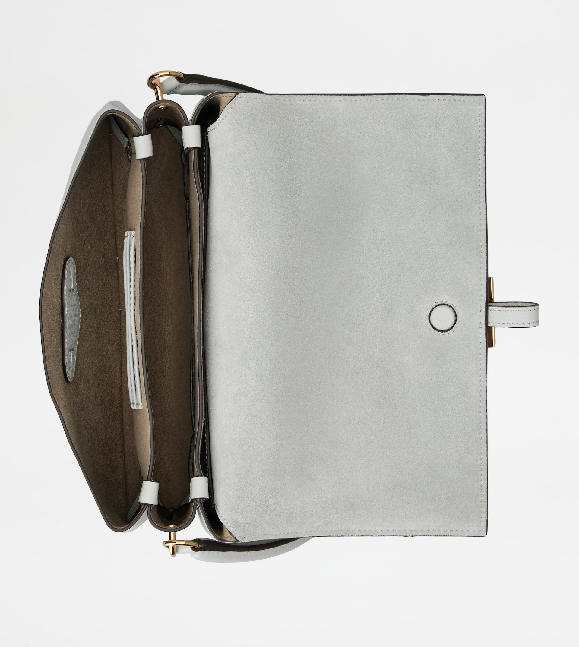 T TIMELESS FLAP BAG IN LEATHER MINI - GREY - 4