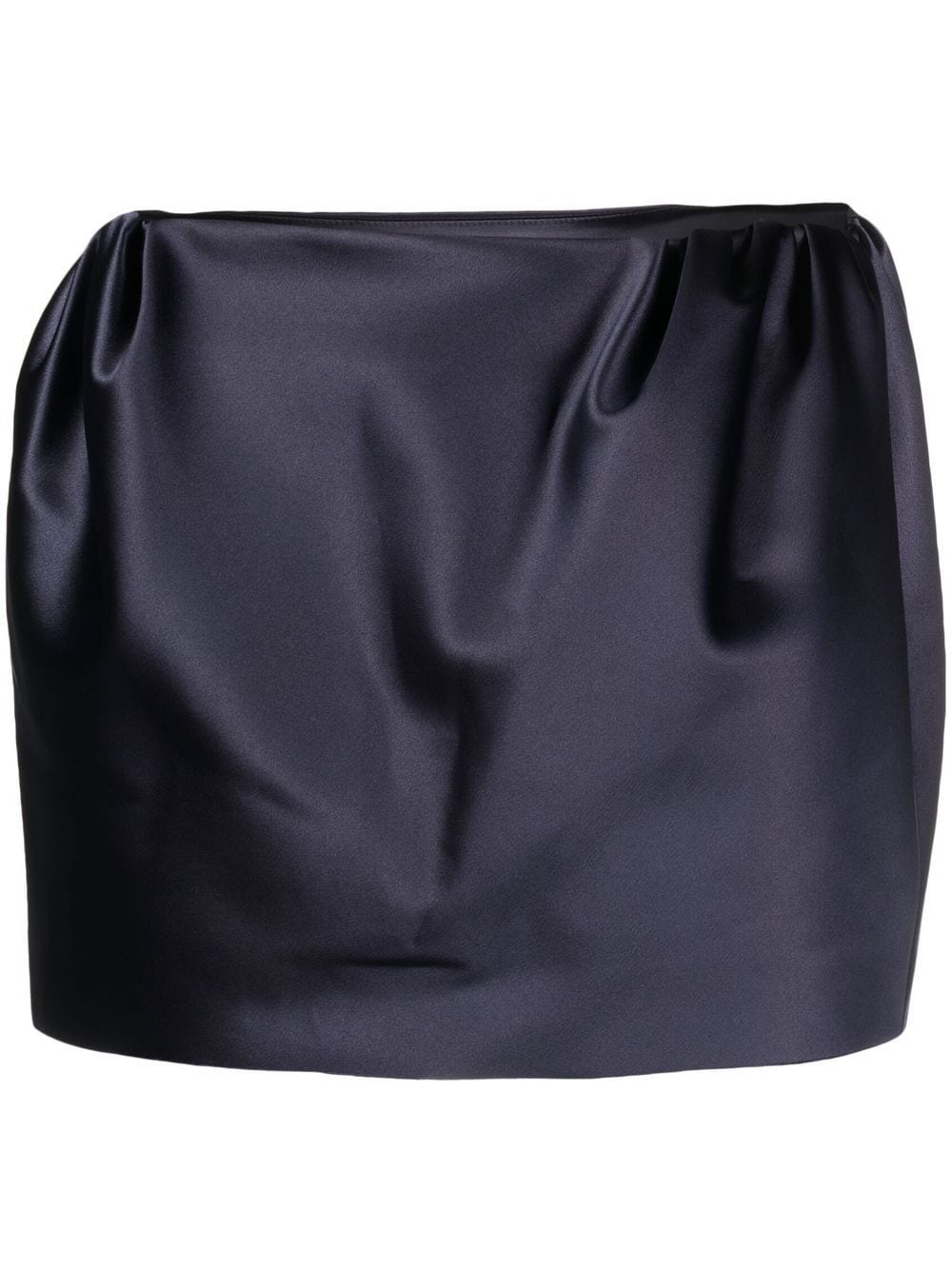 low-rise satin mini skirt - 1