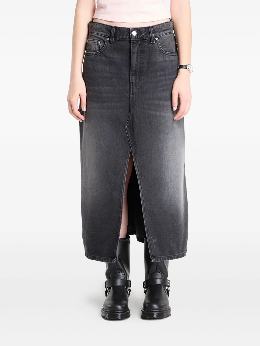 W' Brandon slit straight skirt - 1