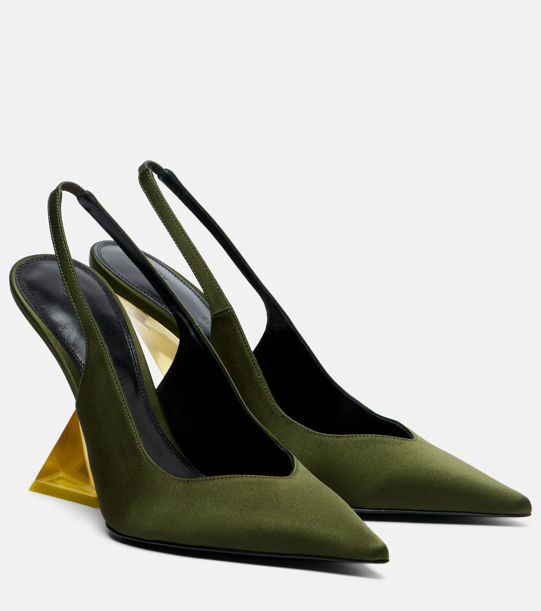 Satin slingback wedges - 1