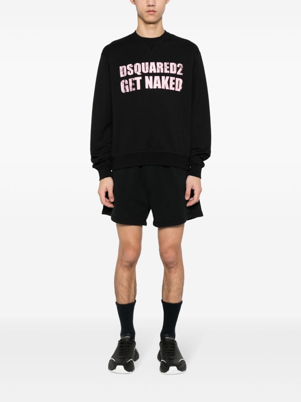 logo-print track shorts - 2