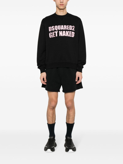 DSQUARED2 logo-print track shorts outlook