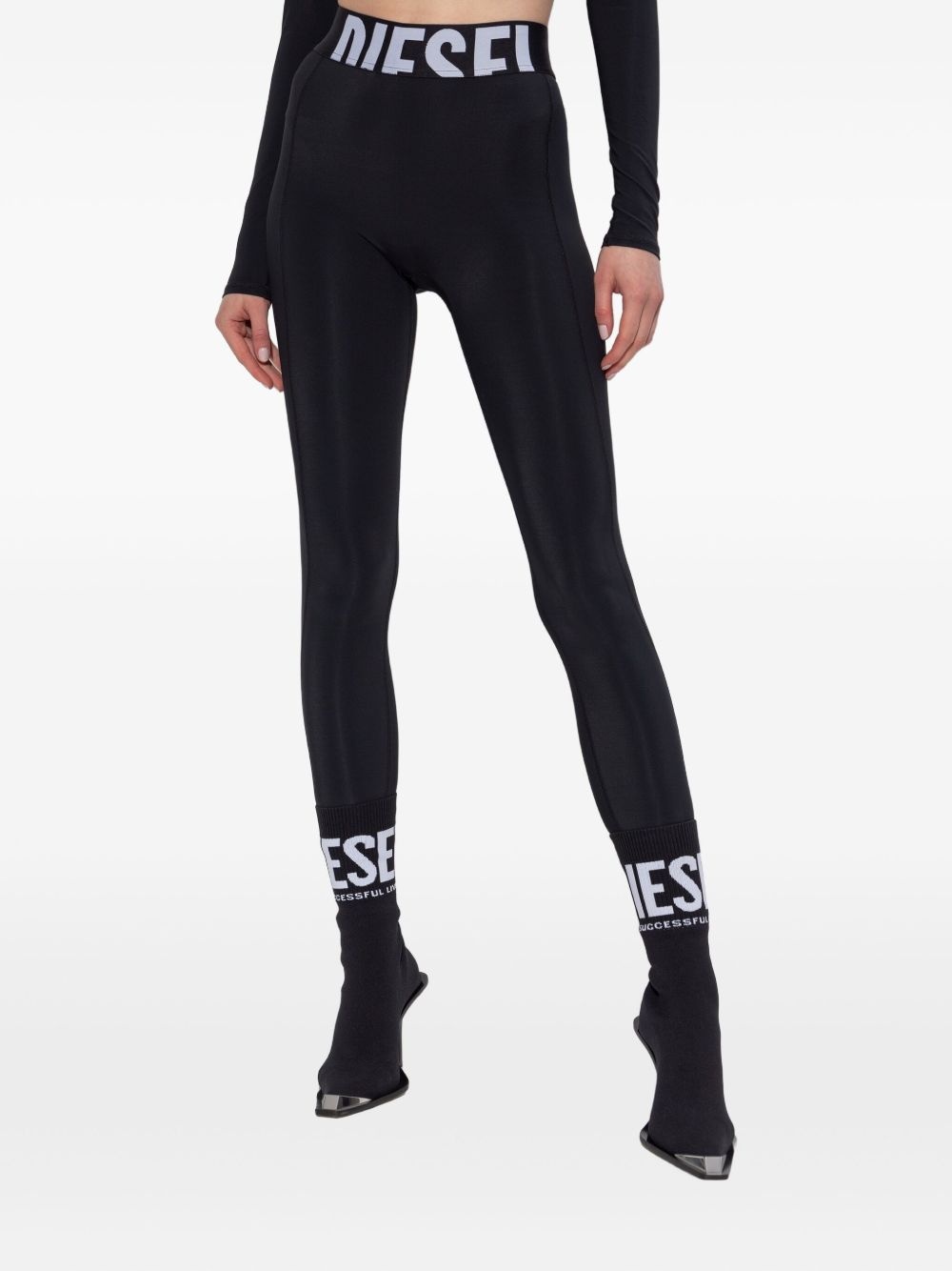 Adeline logo-waistband leggings - 3