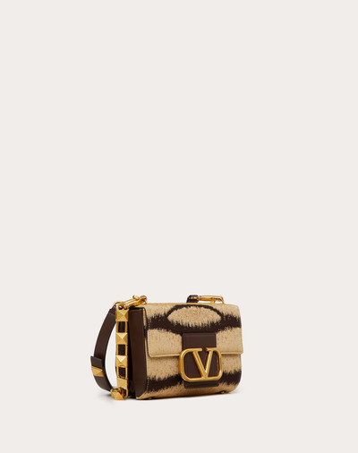 Valentino STUD SIGN SHOULDER BAG IN JACQUARD TIGER-MOTIF FABRIC outlook