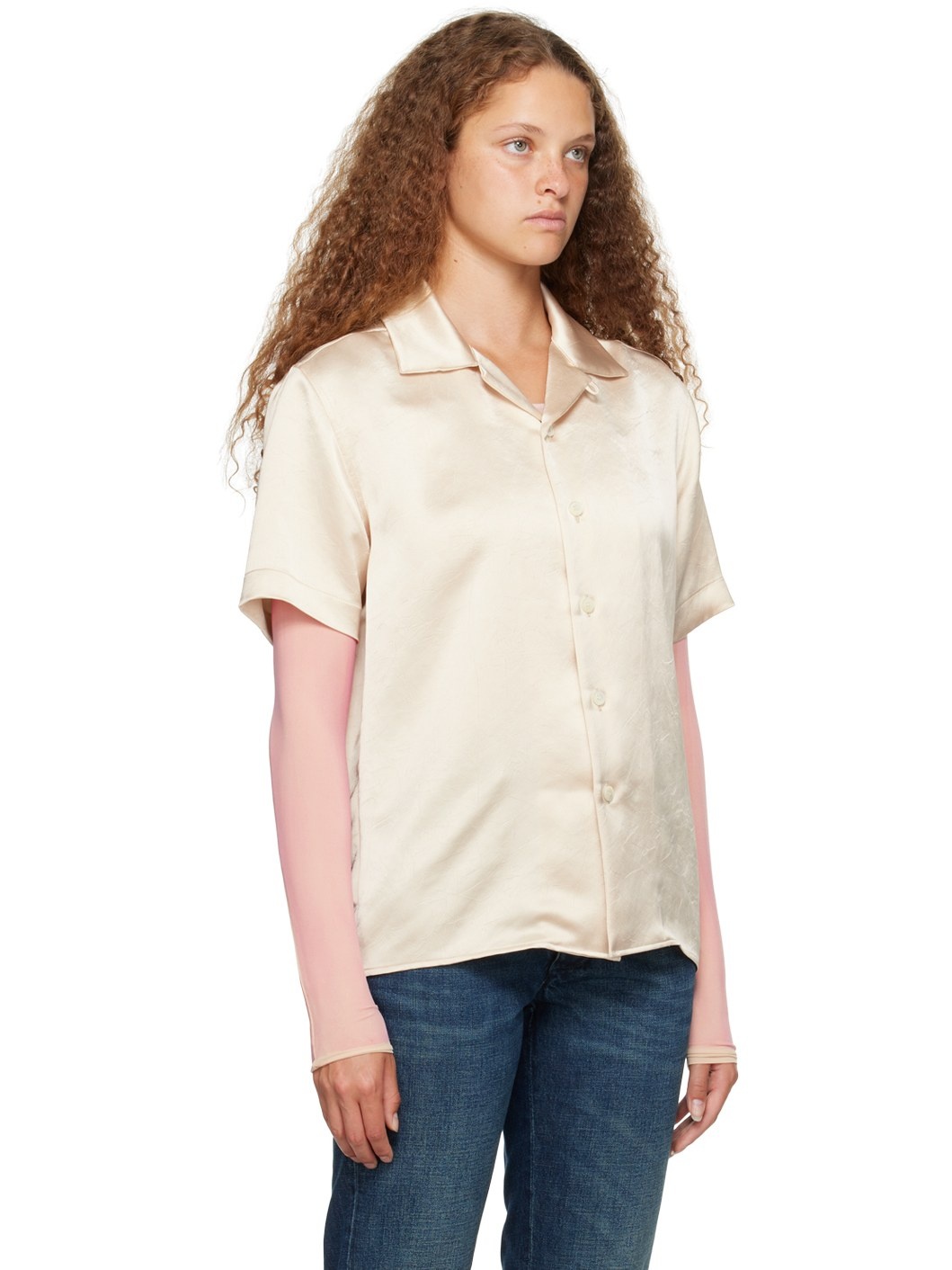 Off-White Crinkled Shirt - 2